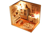 1:24 Miniature Dollhouse DIY Kit – Wooden Piano Studio with Dust Cover - Architecture Model kit (English Manual)