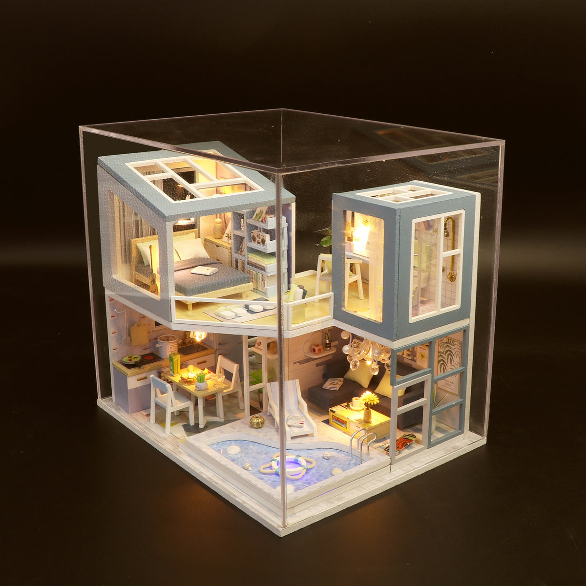 Dollhouse Miniature Ream of Blue Copy Paper by Hudson River Miniatures 