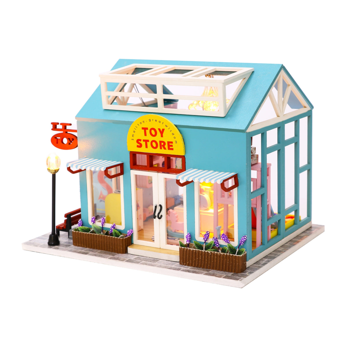 Wide Flat Pack MDF Wooden Market Stall Kit Tumdee 1:24 Scale Dolls House  Shop 