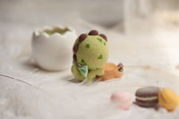 Wool Felting DIY Kit with Tools – Baby Dinosaur with Ceramic Eggshell (with English Instructions) – Great Starter kit