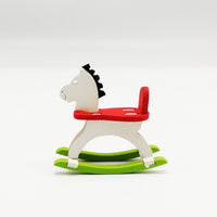 1:18 Miniature Dollhouse Furniture DIY Kit – Rocking Horse (assembly required)