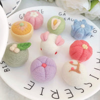 Wool Felting DIY Kit with Tools – Japanese Sweet Dessert Set with Gift Box and Tools