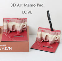 3D Art Memo Pad – LOVE