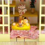 1:24 Miniature DIY Dollhouse Kit - Wooden Japanese Home with Pergola and Yard, with Dust cover