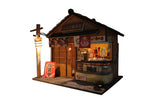 1:24 Miniature DIY Dollhouse Kit Wooden Japanese Grocery Store with Dust Cover - Architecture Model kit (English Manual)
