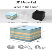 3D Art Memo Pad – Palace in Clouds