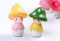 Miniature Figurines, set of 8 mushroom figurines