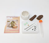 Wool Felting DIY Kit with Tools – Baby Dinosaur with Ceramic Eggshell (with English Instructions) – Great Starter kit