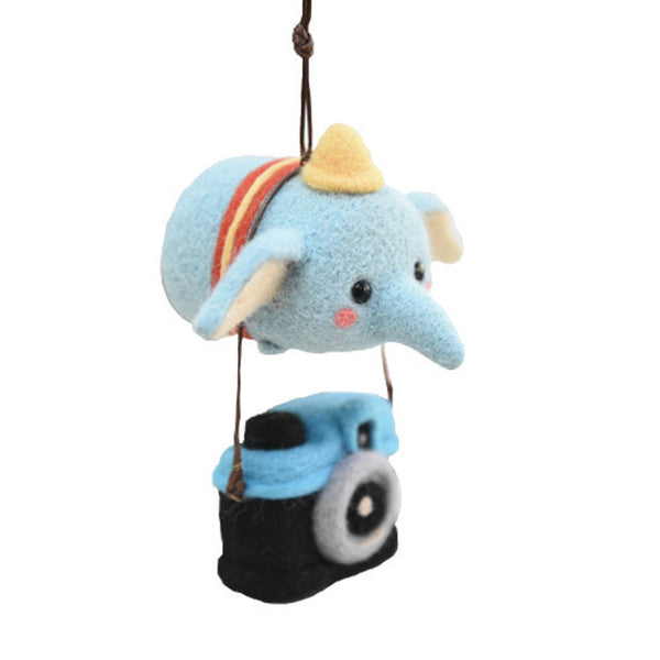 Wool Felting DIY Kit with Tools – Flying Dumbo with Camera