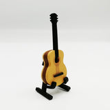 1:18 Miniature Dollhouse Musical Instrument DIY Kit – Acoustic Guitar and Stand (assembly required)