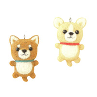 Wool Felting DIY Kit - Shiba and Chihuahua Dog with Straps (with English Instructions)