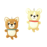 Wool Felting DIY Kit - Shiba and Chihuahua Dog with Straps (with English Instructions)