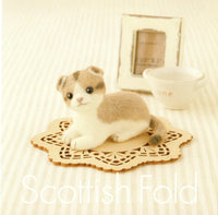 Wool Felting DIY Kit - Scottish Fold Kitty (with English Instructions) – Imported from Japan