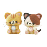 Wool Felting DIY Kit - Calico Cat and Tabby Cat (with English Instructions)