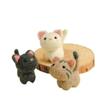 Wool Felting DIY Kit – Triplet Kittens (with English Instructions) – Imported from Japan