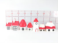 Miniature Figurines, set of 7 Houses