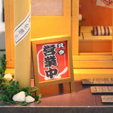1:24 Miniature DIY Dollhouse Kit - Wooden Japanese Grocery Store with Dust Cover