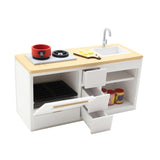1:18 Miniature Dollhouse Furniture DIY Kit – Kitchen Sink, Stove & Oven Set (assembly required)