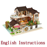 FREE download with code - [English Instructions Only] Miniature Wooden Asia Mansion Do-It-Yourself Kit with Dust Cover