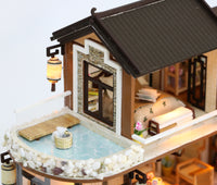 1:24 Miniature DIY Dollhouse Kit Wooden Asian Traditional Mansion with Landscape - with Dust Cover - Architecture Model kit (English Manual)