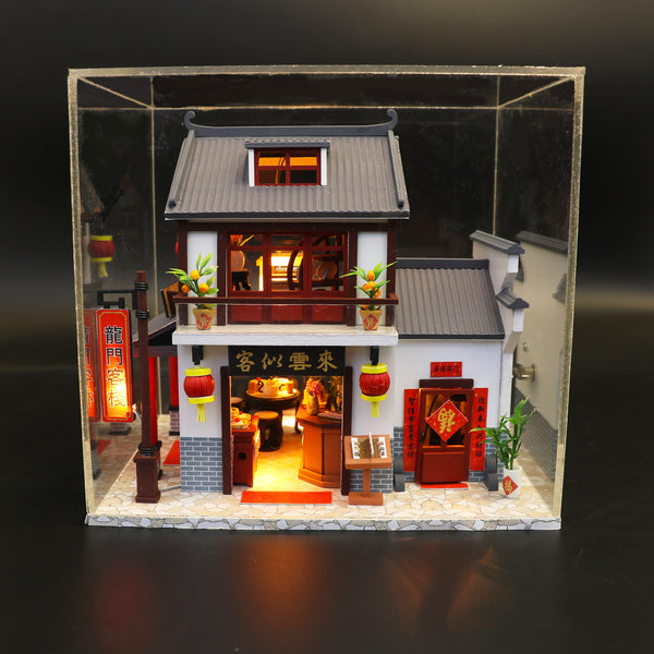 marque generique - 2pcs Kit de Maison de Poupée Miniature à Construire 1/24  Doll House DIY - Café + Bar - Poupées - Rue du Commerce