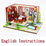 FREE download with code - [English Instructions Only] Miniature Wooden Chinese Art Studio Do-It-Yourself Kit with Dust Cover