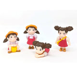 Miniature Figurines, set of 4 Mei, character from Hayao Miyazaki movie, My Neighbor Totoro by Studio Ghibli