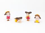 Miniature Figurines, set of 4 Mei, character from Hayao Miyazaki movie, My Neighbor Totoro by Studio Ghibli