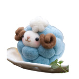 Wool Felting DIY Kit with Tools - Blue Sheep (with English Instructions) - Great Starter kit