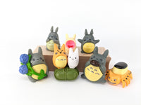 Miniature Figurines, set of 7 Totoros and Bus, character from Hayao Miyazaki movie, My Neighbor Totoro by Studio Ghibli