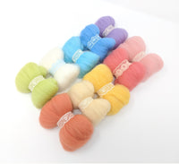 Set of Wool - Pastel Spring Series, 10 colors, 8 grams each