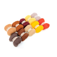 Set of Wool - Autumn Series, Warm Harvest Colors, 10 colors, 8 grams each